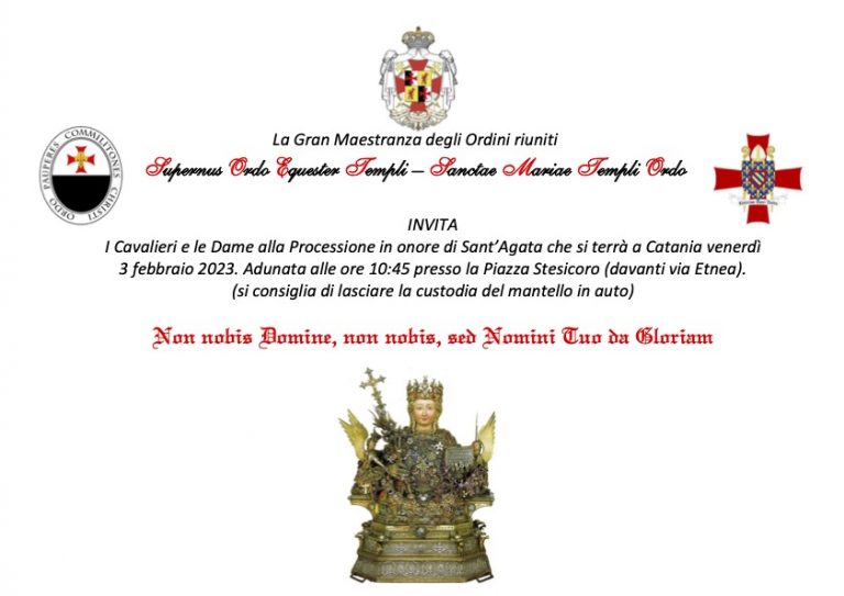 Scopri di più sull'articolo Processione in onore di Sant’Agata – Catania 03 Febbraio 2023